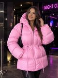 Пуховик жіночий Puffer зимовий об'ємний&nbsp;з капюшоном Модно 90126 90126 фото