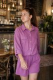 Костюм для девочки на лето с шортами и рубашкой 8381 фото